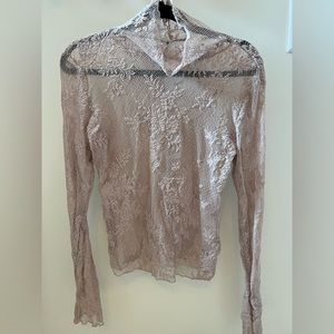 Dusty Pink lace Free People top